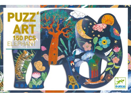 Puzzle - Djeco - Puzz art: Elephant (150 Pieces) For Cheap