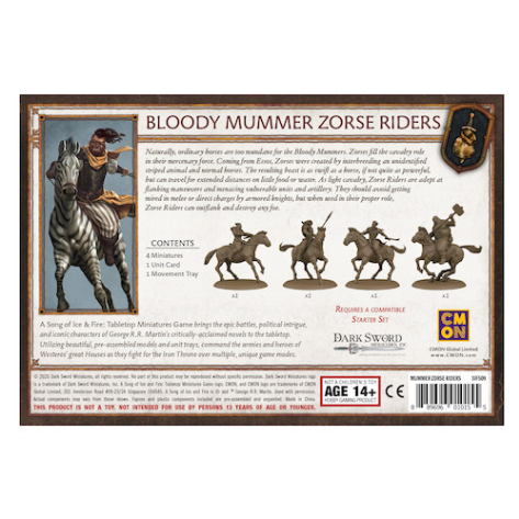 A Song of Ice & Fire: Tabletop Miniatures Game - Bloody Mummer Zorse Riders Online